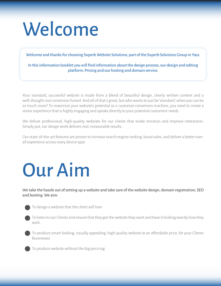 Broschüren-Design von betablocker für Superb Solutions Group | Design #7857815