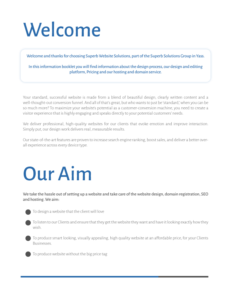 Diseño de Brochure por betablocker para Superb Solutions Group | Diseño #7857816
