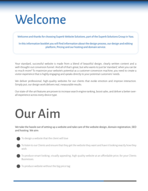 Design de Brochure par betablocker pour Superb Solutions Group | Design : #7857817