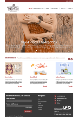 Web Design by lionx for LAboratorio de formulaciones avanzadas sl | Design: #7740724
