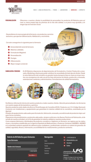 Web Design by lionx for LAboratorio de formulaciones avanzadas sl | Design: #7740726