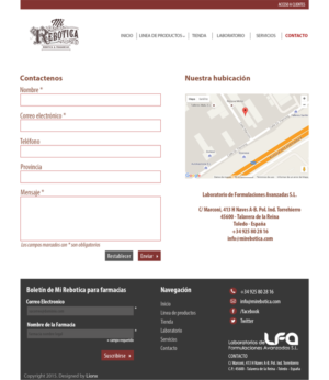 New web page design for our brand Mi Rebotica | Diseño Web por lionx