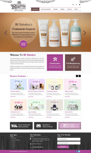 Web Design by Sbss for LAboratorio de formulaciones avanzadas sl | Design: #7736776