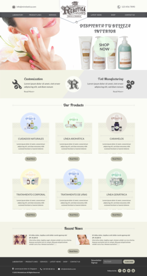 Web Design by Sbss for LAboratorio de formulaciones avanzadas sl | Design: #7736870