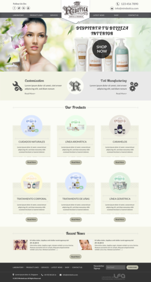 Web Design by Sbss for LAboratorio de formulaciones avanzadas sl | Design: #7736872