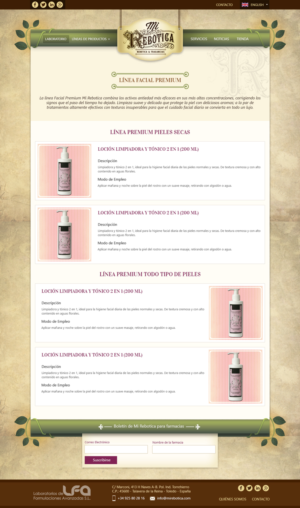 Web-Design von maxartkiller für LAboratorio de formulaciones avanzadas sl | Design: #7752458