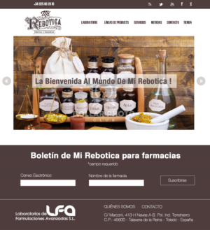 Web Design par dinhstudio pour LAboratorio de formulaciones avanzadas sl | Design #7746830