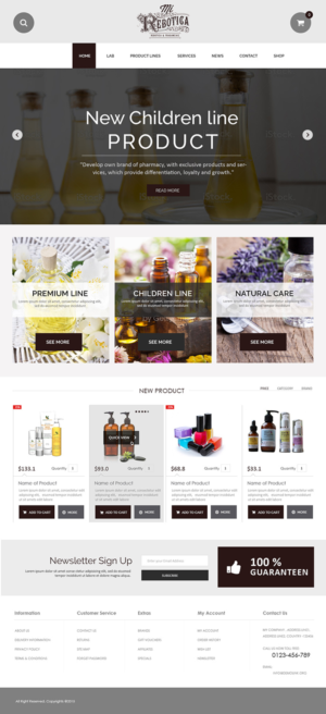 Web-Design von Creations Box 2015 für LAboratorio de formulaciones avanzadas sl | Design: #7750013