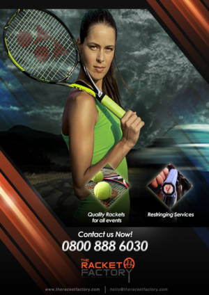 The Racket Factory - Sports Shop Poster Design | Diseño de Póster por christianpoetoe