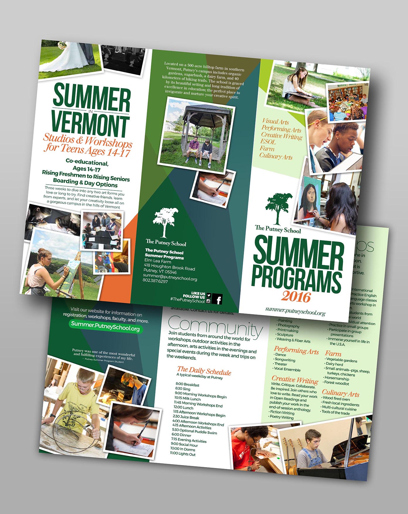 Brochure Design by malcolmwbrown for The Putney School Summer Programs | Design #7817968