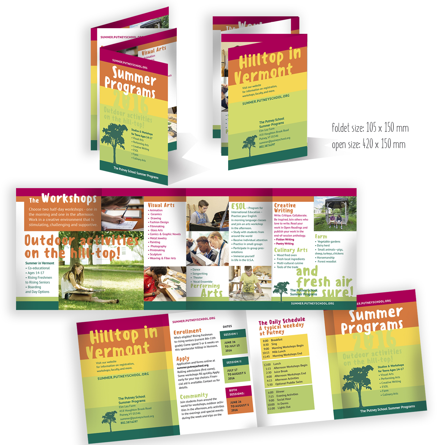 Diseño de Brochure por Galyna para The Putney School Summer Programs | Diseño #7826834