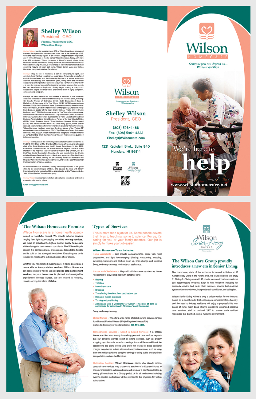 Brochure Design by Latest Design Ideas for Wilson Care Group | Design #1926527