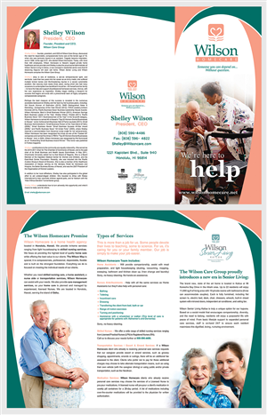Brochure Design by Latest Design Ideas for Wilson Care Group | Design: #1926527