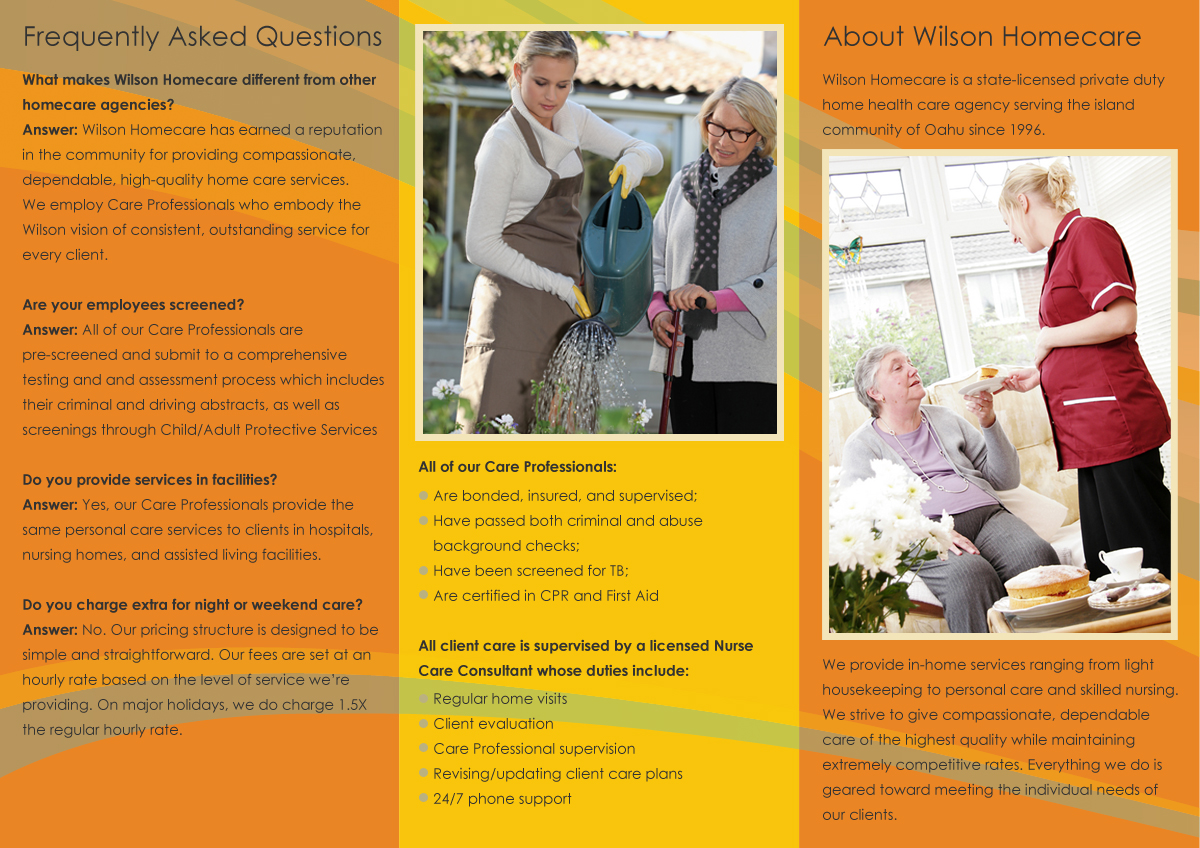 Brochure Design by Kamran for Wilson Care Group | Design #2138883
