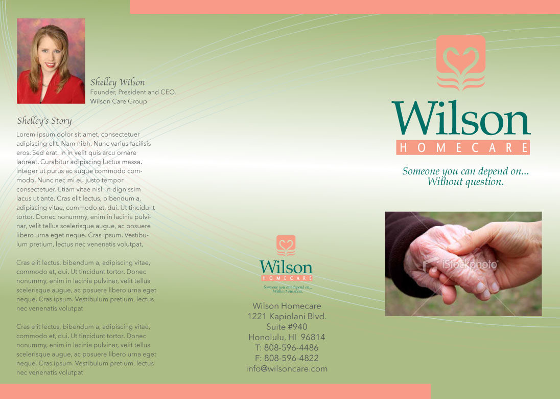 Design de Brochure par Jennbspotted pour Wilson Care Group | Design #1973008
