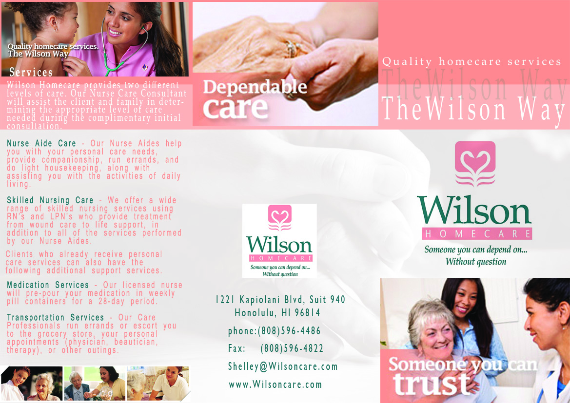 Brochure Design by Aaron for Wilson Care Group | Design #1912788