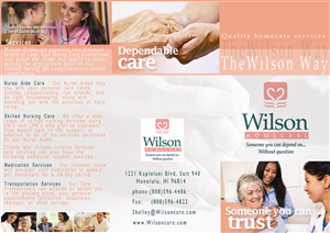 Brochure Design by Aaron for Wilson Care Group | Design: #1912788