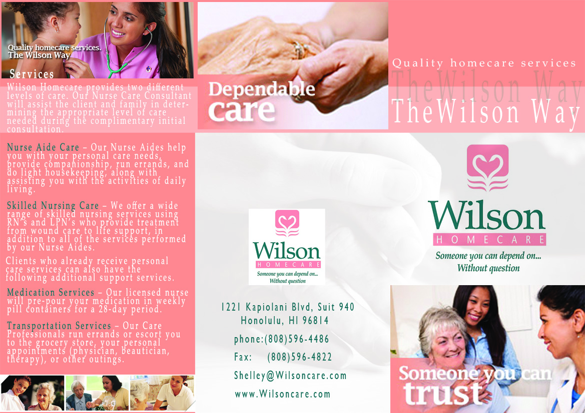 Brochure Design by Aaron for Wilson Care Group | Design #1912794