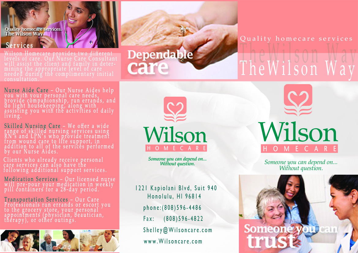 Brochure Design by Aaron for Wilson Care Group | Design #1912818