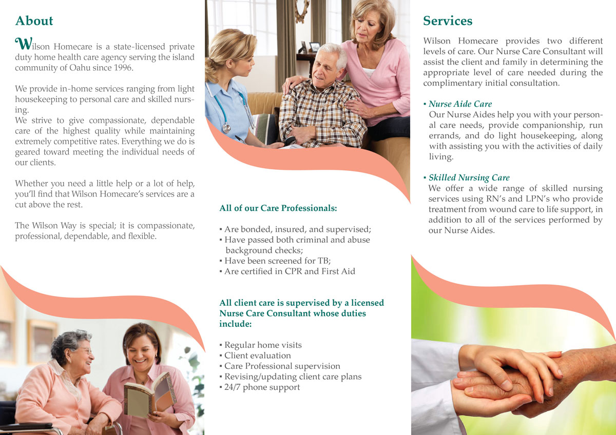 Brochure Design by Visualland for Wilson Care Group | Design #1918759
