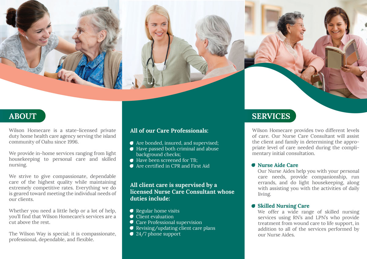 Brochure Design by Visualland for Wilson Care Group | Design #2063136