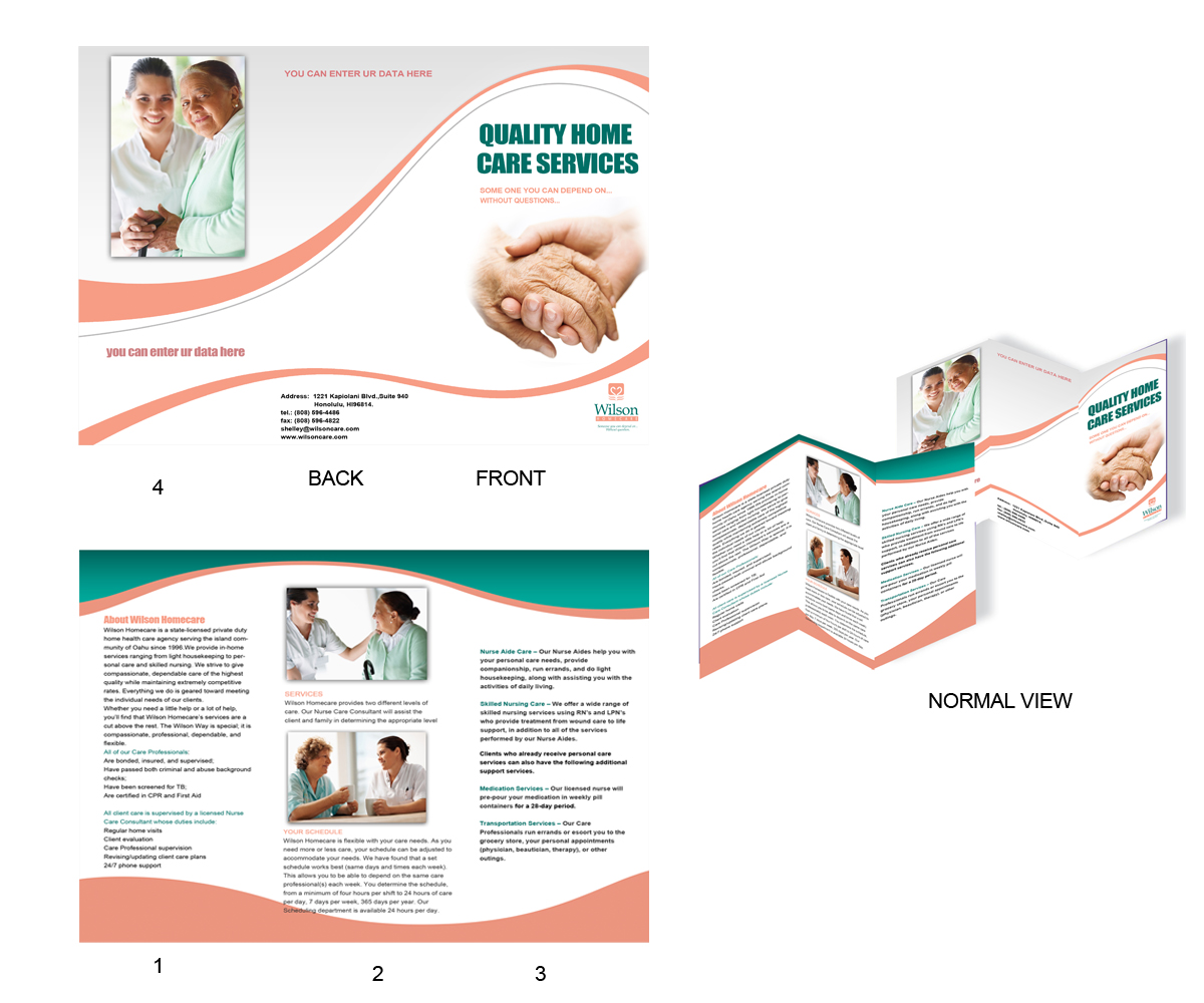 Brochure Design by RuwanM for Wilson Care Group | Design #1913143