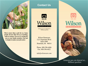 Brochure Design by SHdesignworx for Wilson Care Group | Design: #2062379