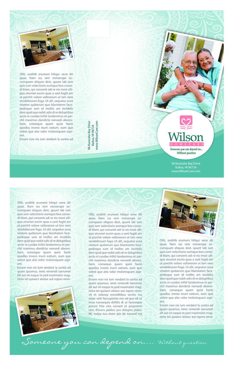 Brochure Design by earldesigns for Wilson Care Group | Design #2057961