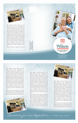 Diseño de Brochure por earldesigns para Wilson Care Group | Diseño #2057961