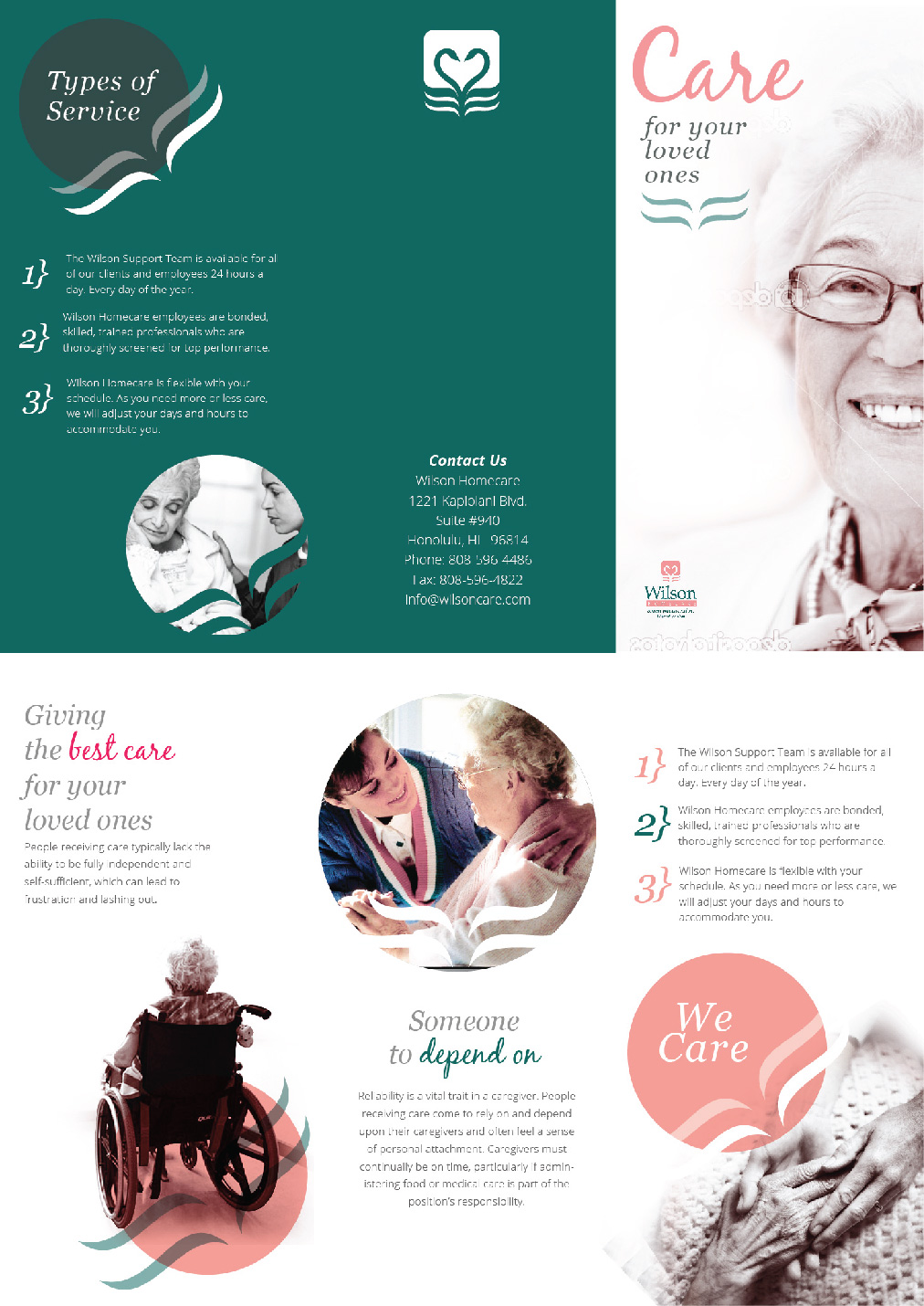 Brochure Design by Antares for Wilson Care Group | Design #1974348