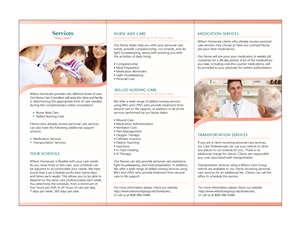 Brochure Design by shuuichi for Wilson Care Group | Design: #1924703