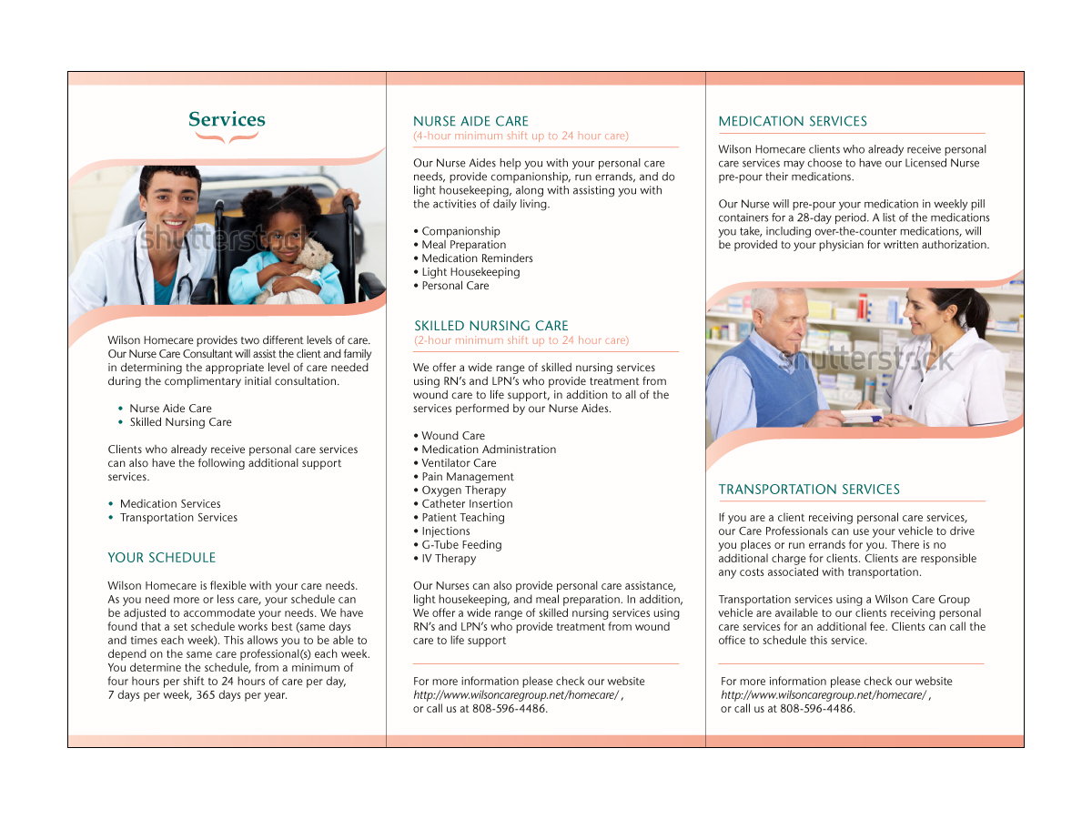 Design de Brochure par shuuichi pour Wilson Care Group | Design #1924793