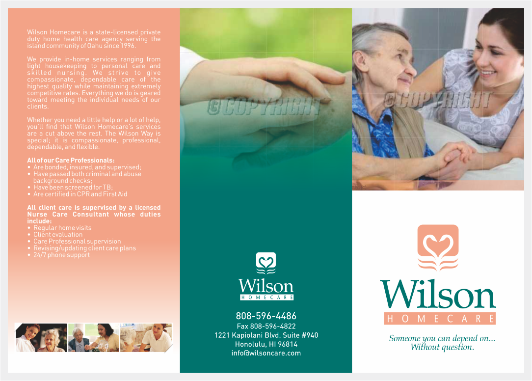 Brochure Design by barinix for Wilson Care Group | Design #2041290