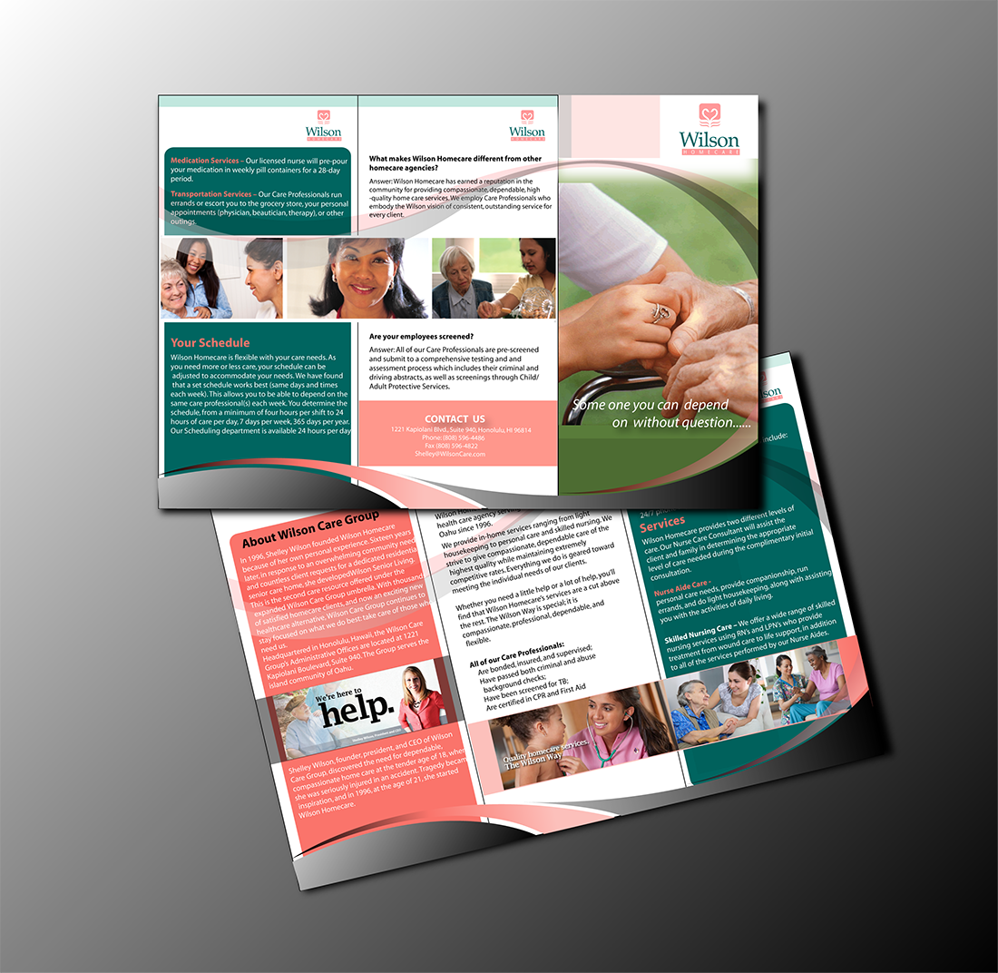 Brochure Design by nafizrahat for Wilson Care Group | Design #1972823
