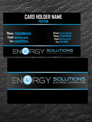 Visitenkarten-Design von Murry für Energy solutions electrical  | Design #7725399