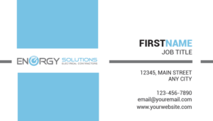 Visitenkarten-Design von CalComm PR für Energy solutions electrical  | Design: #7729733