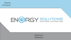 Visitenkarten-Design von PreethiAC für Energy solutions electrical  | Design: #7718687