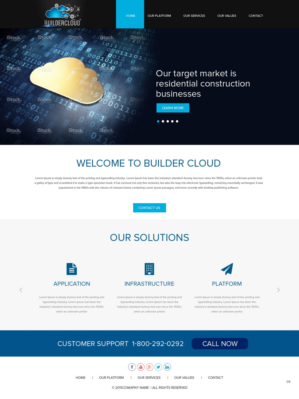 Web Design by pb for Cloud Custom Solutions | Design: #7747628