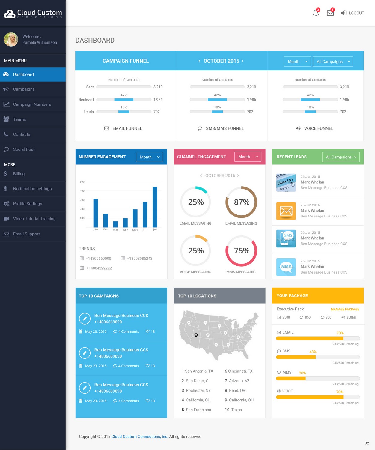 Web Design by pb for Cloud Custom Solutions | Design #7817028