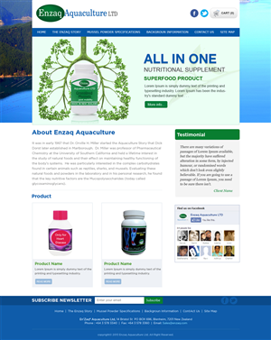 Web Design par Mayank Patel pour Enzaq Aquaculture | Design : #2024848