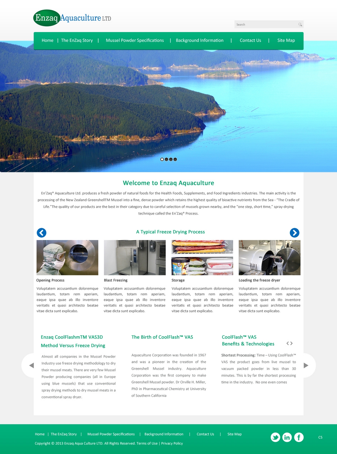 Web-Design von pb für Enzaq Aquaculture | Design #1985687