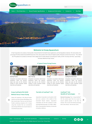 Web Design par pb pour Enzaq Aquaculture | Design : #1985687