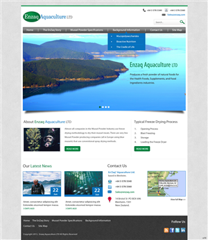 Web Design par pb pour Enzaq Aquaculture | Design : #1985690