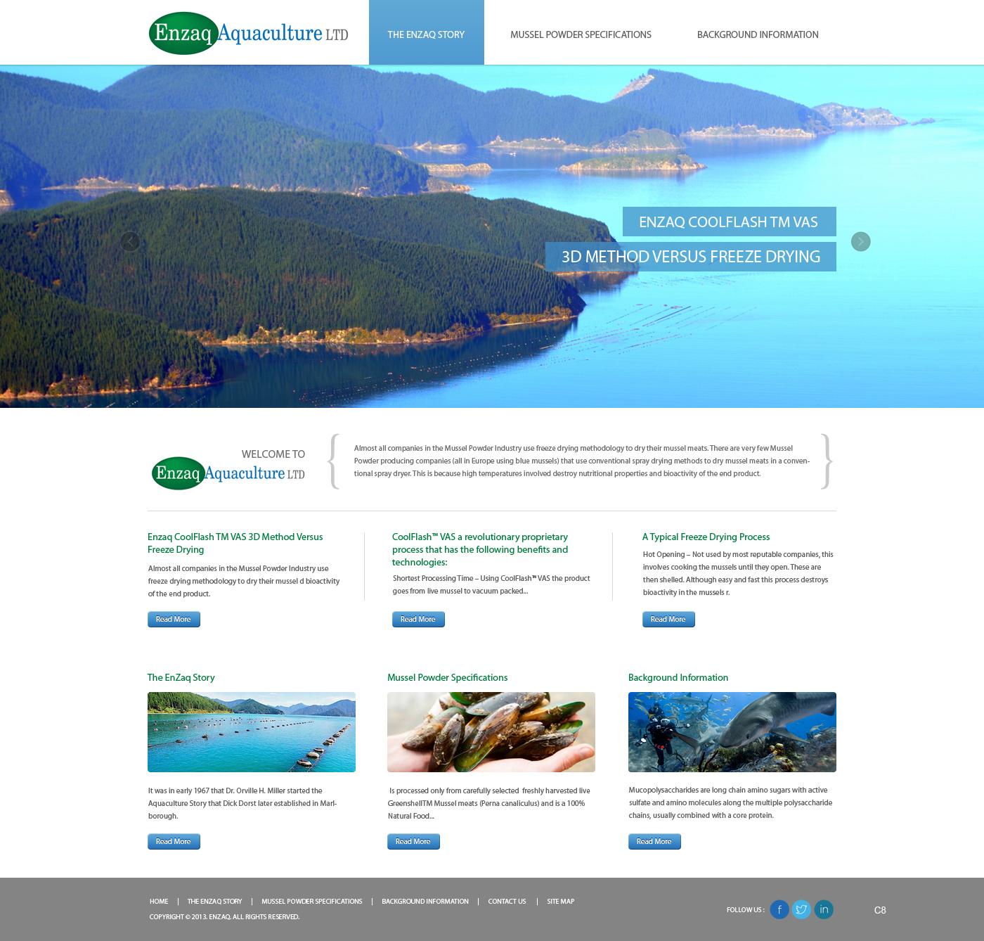 Web Design par pb pour Enzaq Aquaculture | Design #1985703