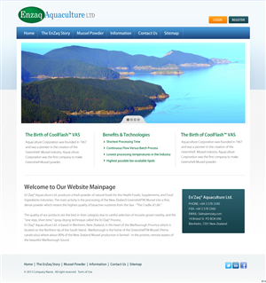 Web Design par pb pour Enzaq Aquaculture | Design : #1985704