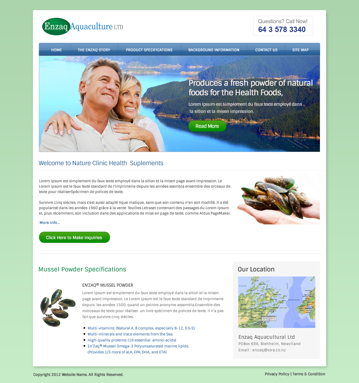 Web Design by OM for Enzaq Aquaculture | Design #2002748