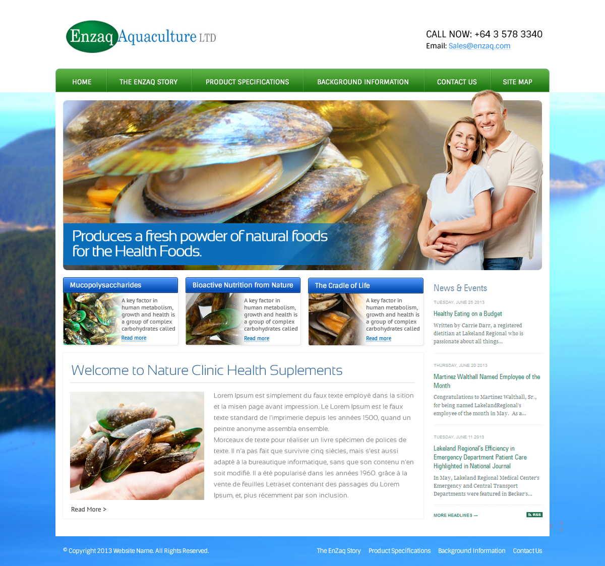Web Design by OM for Enzaq Aquaculture | Design #2013597