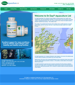 Web Design by jeckx2 for Enzaq Aquaculture | Design: #2013754