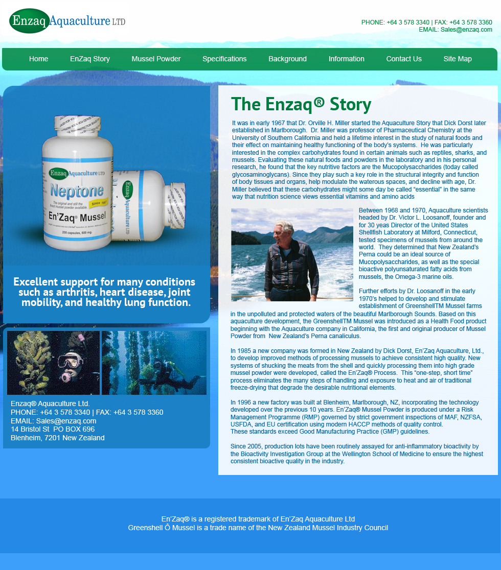 Web Design by jeckx2 for Enzaq Aquaculture | Design #2013761