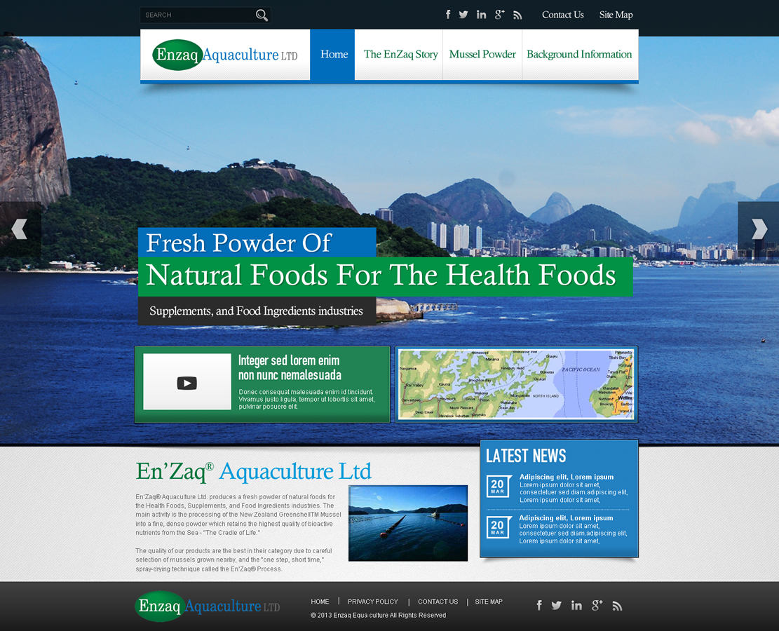Web Design by Behriatech for Enzaq Aquaculture | Design #2006704